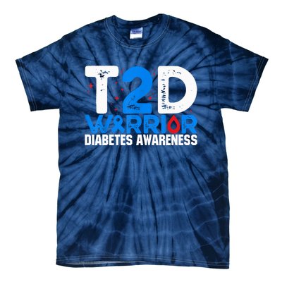 T2D Warrior Diabetes Awareness Type 2 Diabetes Awareness Tie-Dye T-Shirt