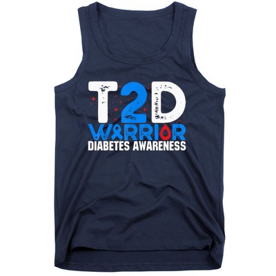 T2D Warrior Diabetes Awareness Type 2 Diabetes Awareness Tank Top