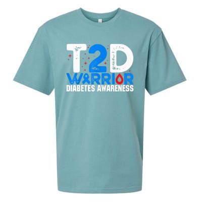 T2D Warrior Diabetes Awareness Type 2 Diabetes Awareness Sueded Cloud Jersey T-Shirt