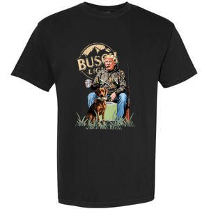 Trump With Dog Duck Waterfowl Hunting Camo President Garment-Dyed Heavyweight T-Shirt