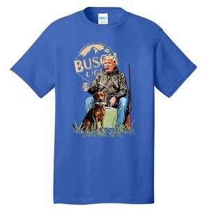 Trump With Dog Duck Waterfowl Hunting Camo President Tall T-Shirt