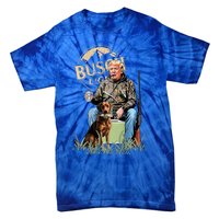 Trump With Dog Duck Waterfowl Hunting Camo President Tie-Dye T-Shirt