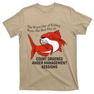 The Worst Day Of Fishing Beats The Best Day Of Court Ordered Funny T-Shirt