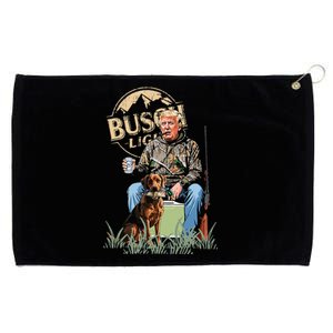 Trump With Dog Duck Waterfowl Hunting Camo President Trump Grommeted Golf Towel