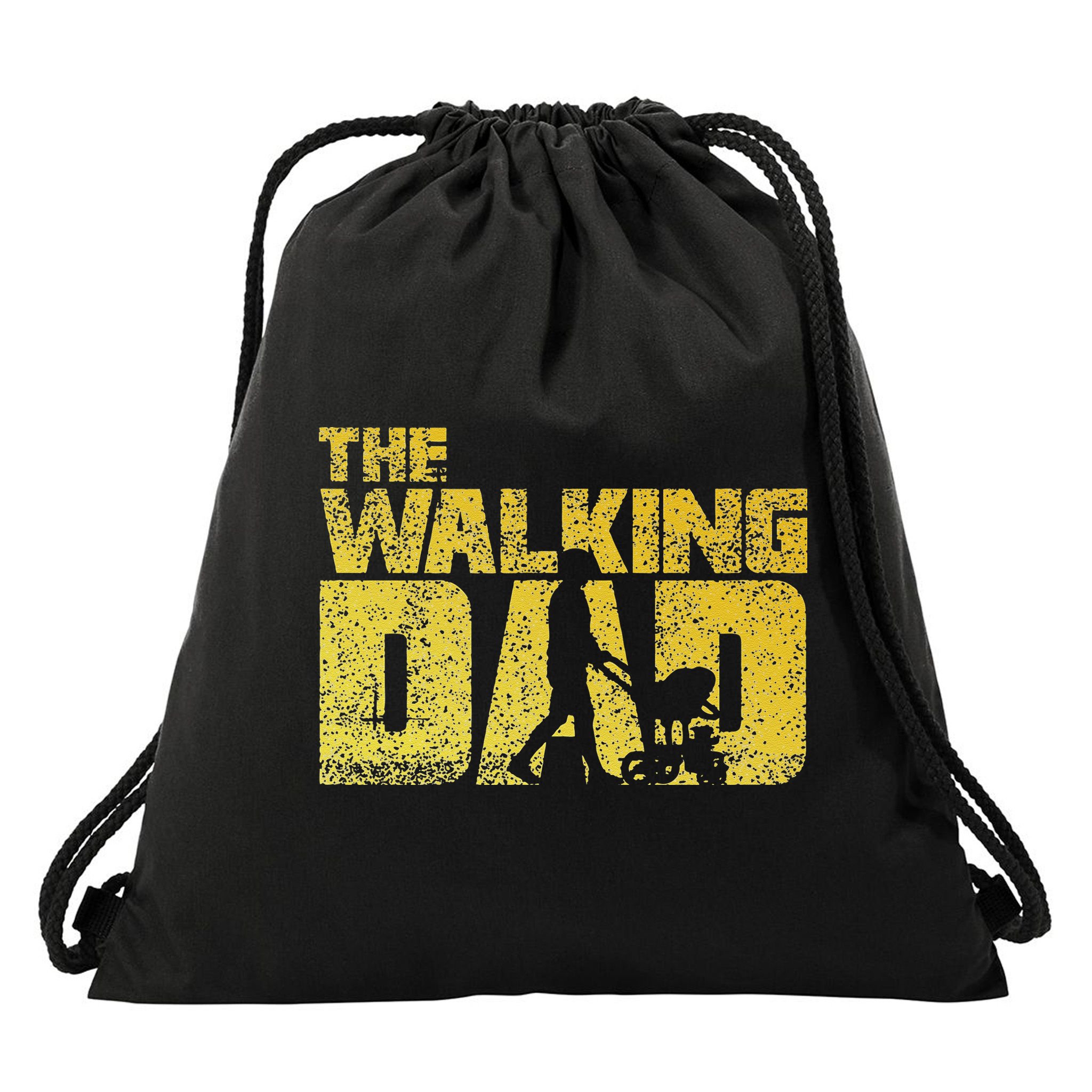The Walking Dad Father Fathers Day Gift Drawstring Bag