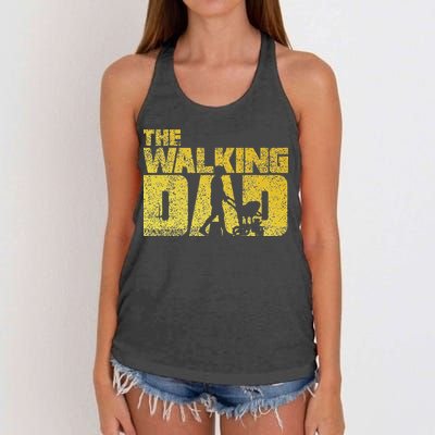The Walking Dad Father Fathers Day Gift Women's Knotted Racerback Tank