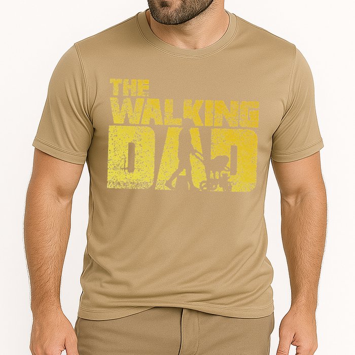 The Walking Dad Father Fathers Day Gift Cooling Performance Crew T-Shirt