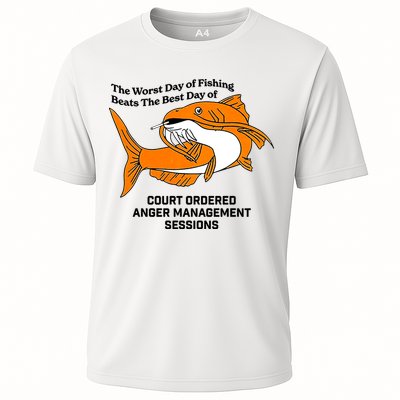 The Worst Day Of Fishing Beats The Best Day Of Court Ordered Anger Management Performance Shirt