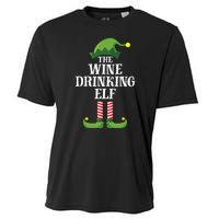 The Wine Drinking Elf Christmas Funny Cooling Performance Crew T-Shirt