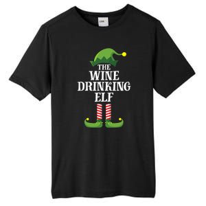 The Wine Drinking Elf Christmas Funny Tall Fusion ChromaSoft Performance T-Shirt