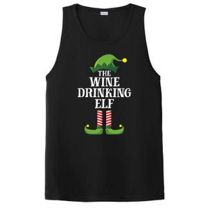 The Wine Drinking Elf Christmas Funny PosiCharge Competitor Tank