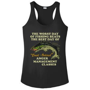 The Worst Day Of Fishing Beats The Best Day Of Court Ordered Ladies PosiCharge Competitor Racerback Tank