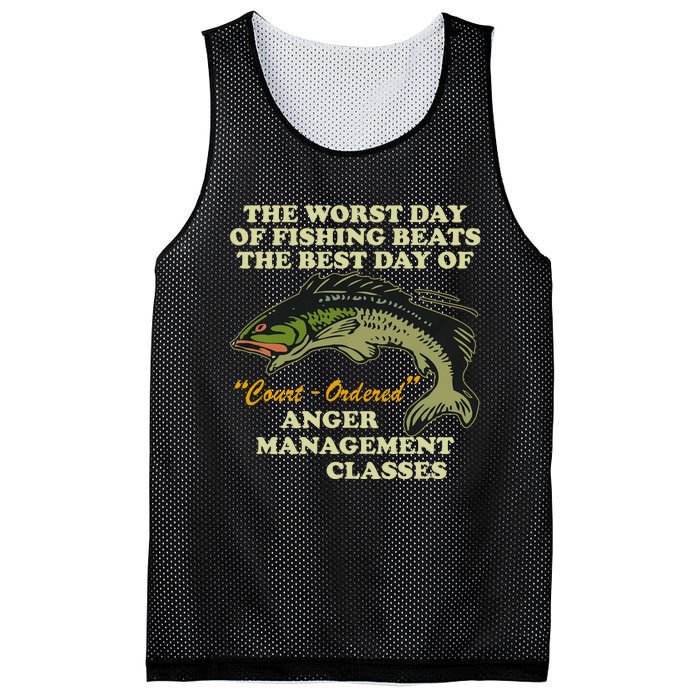 The Worst Day Of Fishing Beats The Best Day Of Court Ordered Mesh Reversible Basketball Jersey Tank