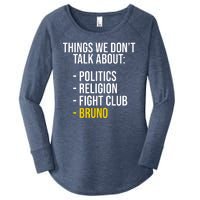 Things We Don't Talk About Bruno Funny Women's Perfect Tri Tunic Long Sleeve Shirt