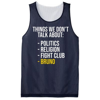 Things We Don't Talk About Bruno Funny Mesh Reversible Basketball Jersey Tank