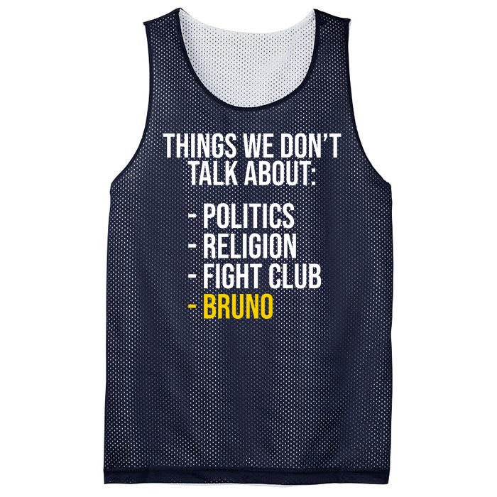 Things We Don't Talk About Bruno Funny Mesh Reversible Basketball Jersey Tank