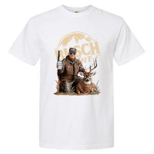 Trump With Dog Duck Waterfowl Hunting Camo President Garment-Dyed Heavyweight T-Shirt