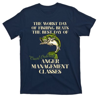 The Worst Day Of Fishing Beats Court Ordered Outdoor Rod T-Shirt