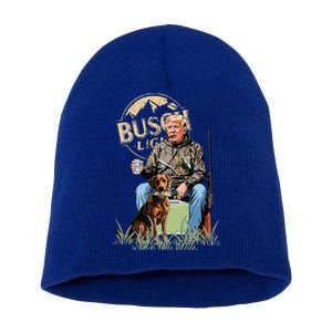 Trump With Dog Duck Waterfowl Hunting Short Acrylic Beanie