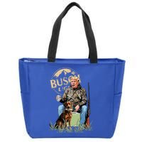 Trump With Dog Duck Waterfowl Hunting Zip Tote Bag