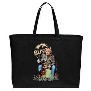 Trump With Dog Duck Waterfowl Hunting Cotton Canvas Jumbo Tote