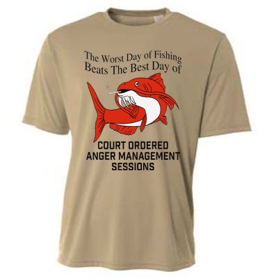 The Worst Day Of Fishing Beats The Best Day Of Court Ordered Gift Cooling Performance Crew T-Shirt