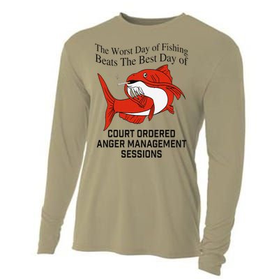 The Worst Day Of Fishing Beats The Best Day Of Court Ordered Gift Cooling Performance Long Sleeve Crew