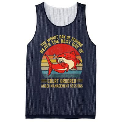 The Worst Day Of Fishing Beats The Best Day Of Court Ordered Mesh Reversible Basketball Jersey Tank