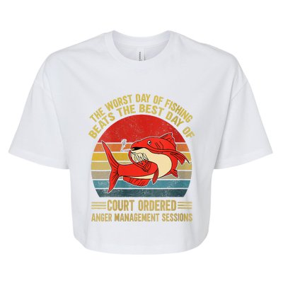 The Worst Day Of Fishing Beats The Best Day Of Court Ordered Bella+Canvas Jersey Crop Tee