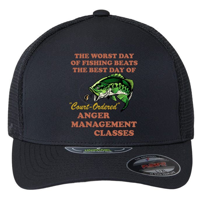 The Worst Day Of Fishing Beats The Best Day Of Court Ordered Flexfit Unipanel Trucker Cap