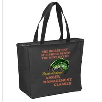 The Worst Day Of Fishing Beats The Best Day Of Court Ordered Zip Tote Bag