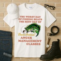 The Worst Day Of Fishing Beats The Best Day Of Court Ordered Tall T-Shirt