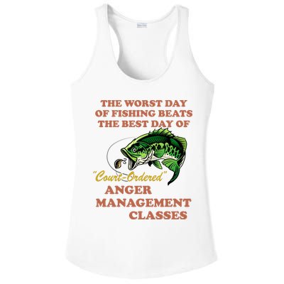 The Worst Day Of Fishing Beats The Best Day Of Court Ordered Ladies PosiCharge Competitor Racerback Tank