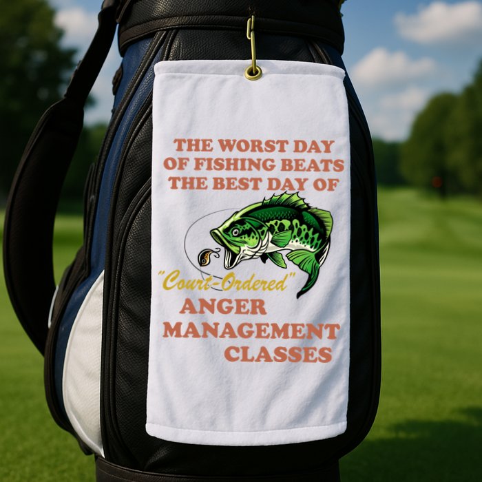 The Worst Day Of Fishing Beats The Best Day Of Court Ordered Golf Towel