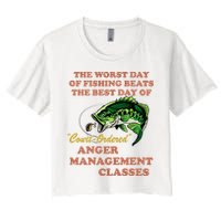The Worst Day Of Fishing Beats The Best Day Of Court Ordered Women's Crop Top Tee
