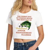 The Worst Day Of Fishing Beats The Best Day Of Court Ordered Women's Crop Top Tee