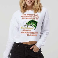 The Worst Day Of Fishing Beats The Best Day Of Court Ordered Cropped Pullover Crew