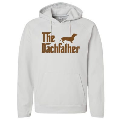 The Weiner Dog Father Funny Dachshund Performance Fleece Hoodie