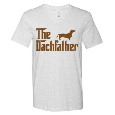 The Weiner Dog Father Funny Dachshund V-Neck T-Shirt
