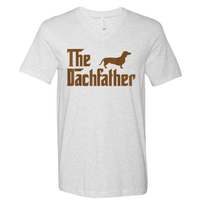 The Weiner Dog Father Funny Dachshund V-Neck T-Shirt