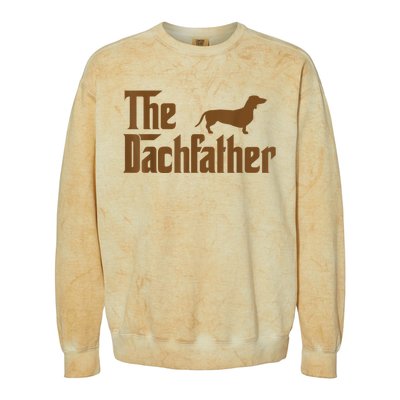 The Weiner Dog Father Funny Dachshund Colorblast Crewneck Sweatshirt