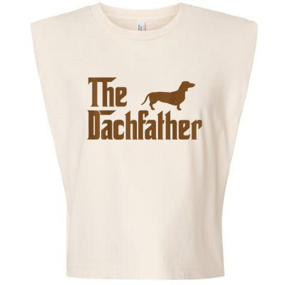 The Weiner Dog Father Funny Dachshund Garment-Dyed Women's Muscle Tee