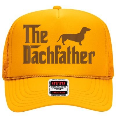 The Weiner Dog Father Funny Dachshund High Crown Mesh Back Trucker Hat