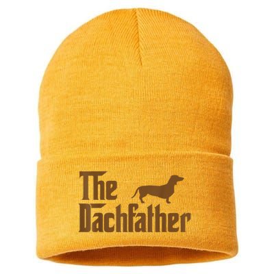 The Weiner Dog Father Funny Dachshund Sustainable Knit Beanie