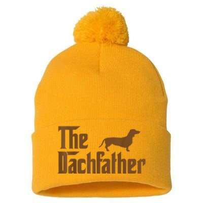 The Weiner Dog Father Funny Dachshund Pom Pom 12in Knit Beanie