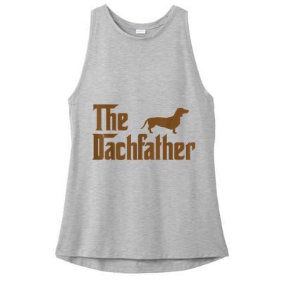 The Weiner Dog Father Funny Dachshund Ladies PosiCharge Tri-Blend Wicking Tank