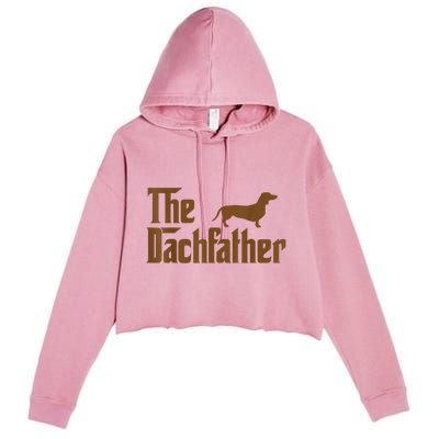 The Weiner Dog Father Funny Dachshund Crop Fleece Hoodie