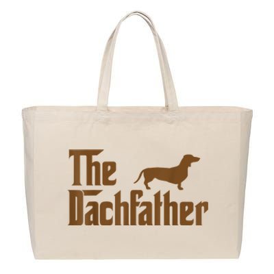 The Weiner Dog Father Funny Dachshund Cotton Canvas Jumbo Tote