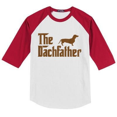 The Weiner Dog Father Funny Dachshund Kids Colorblock Raglan Jersey