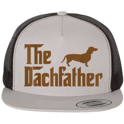 The Weiner Dog Father Funny Dachshund Flat Bill Trucker Hat